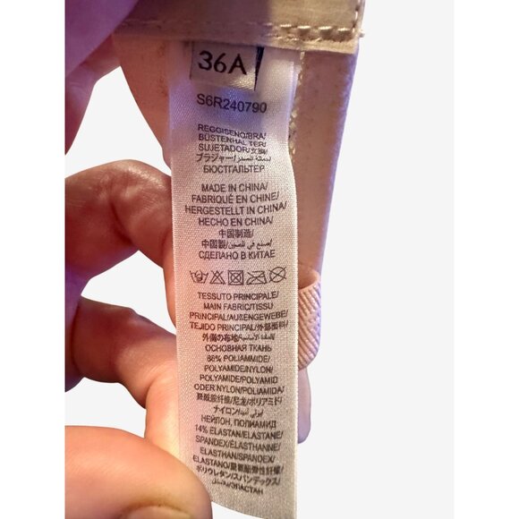 Stella McCartney Lace & Mesh Underwire Bra 36A Nude Pink Adjustable Straps New - Picture 7 of 7